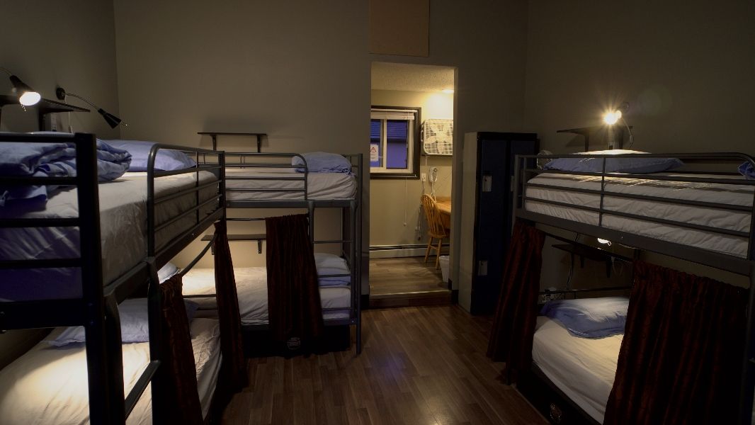 6 Bed dorm room at Banff International Hostel